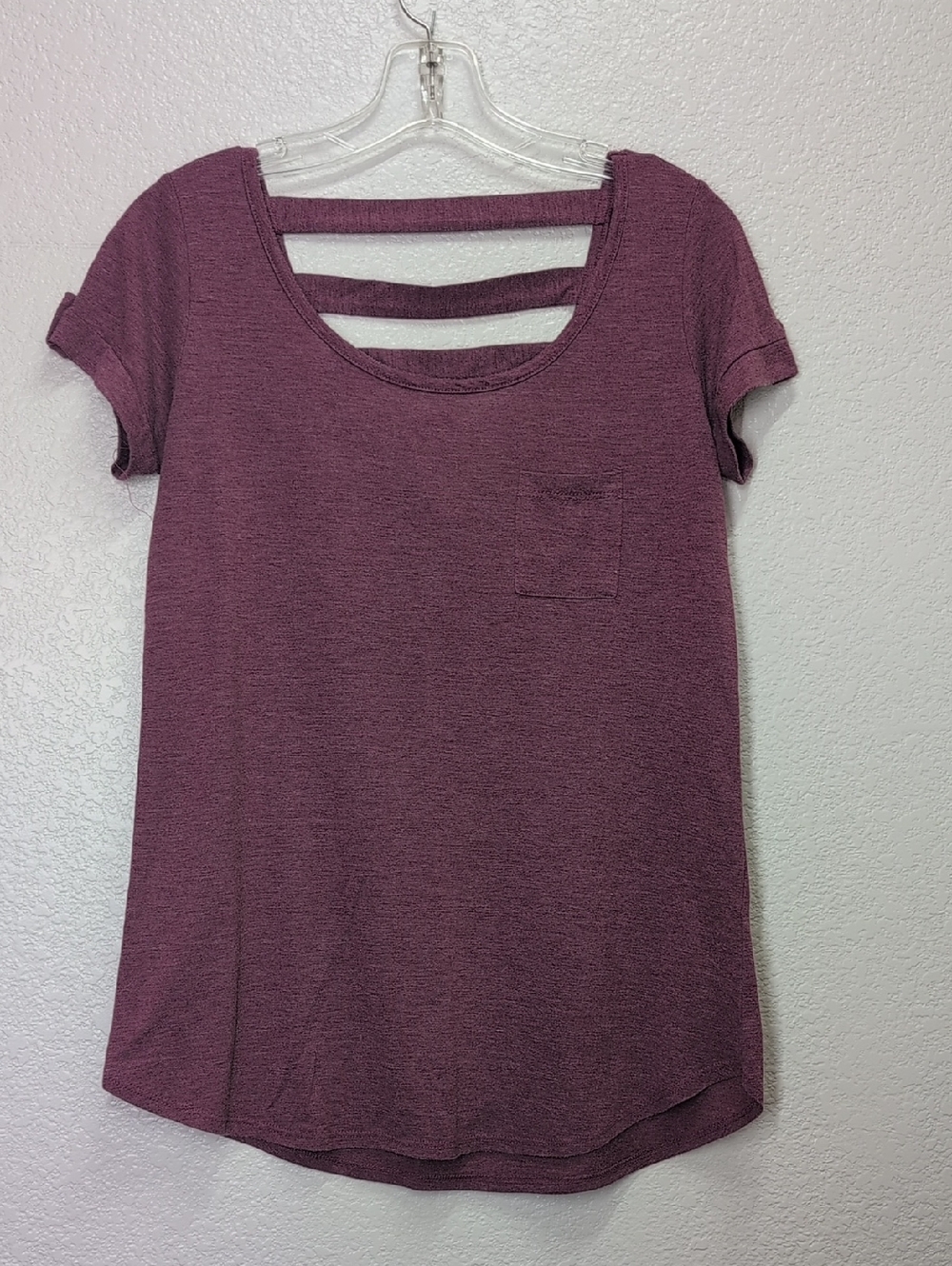 Bozzolo Woman's Red Cut Out Short Sleeve T-Shirt/Size Large